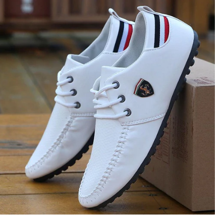 Men's Leather Moccasin Shoes Ferrari® + Special Treat Included!